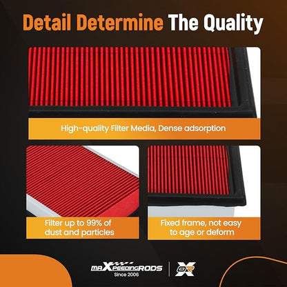 maXpeedingrods CA10234 Engine Air Filter Fits for INFINITI Q50 V6 3.5L/3.7L, for Nissan Cube, NV200, Versa 2007-2011, Replacement for PA5669, 16546-ED500