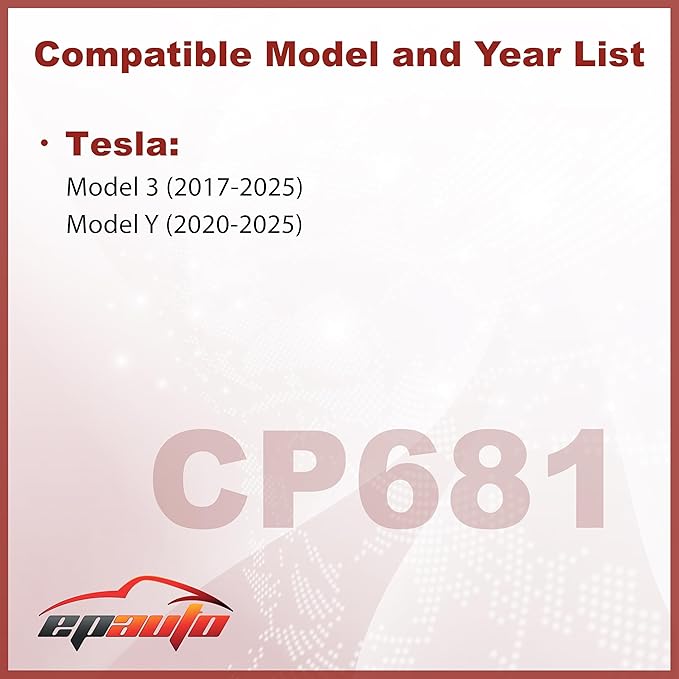 EPAuto CP681 (1107681-00-A) Premium HVAC Cabin Air Filter with Activated Carbon, Replacement for Tesla Model 3 (2017-2025), Model Y (2020-2025)