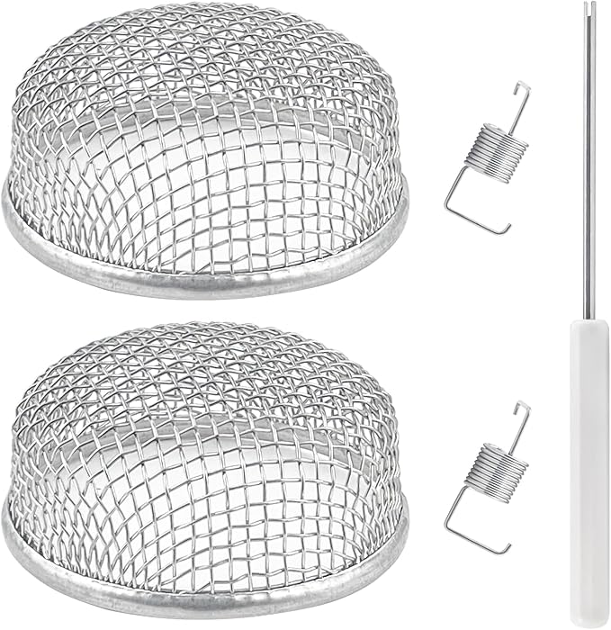 RV flying insect screen fit for RV furnace vent screen, RV water heater vent cover, 2.8 inch stainless steel mesh RV camper accessories,insects stainless steel mesh with installation tool, 1 Pack