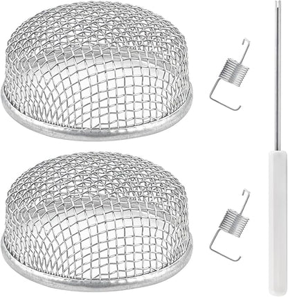 RV flying insect screen fit for RV furnace vent screen, RV water heater vent cover, 2.8 inch stainless steel mesh RV camper accessories,insects stainless steel mesh with installation tool, 1 Pack