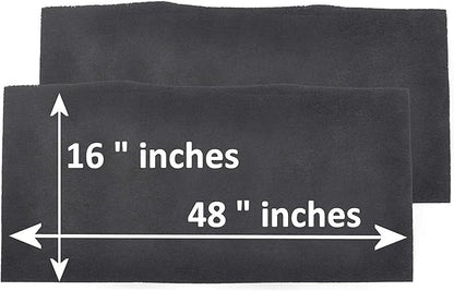 Breathe Naturally Universal Cut To Fit Activated Carbon Air Filter - Replacement Charcoal Air Filters - Carbon Filter Sheet for Air Purifier, Vent Filters & More - Made in USA (Pack of 2, 16x48)