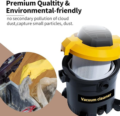 for Shop Vac Bags 5-8 Gallon, Type E 90661 9066133, Type H 90671 9067133; VF2004, VHBS VDBS High- Efficiency Disposable Vacuum Collection Filter Bags 5 Pack