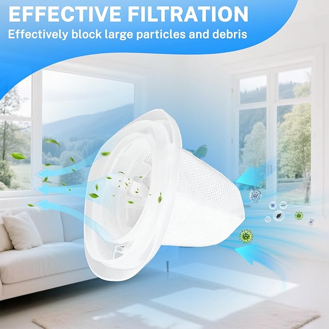6 Packs HNVCF10 Filter Replacement for Black and Decker Dustbuster Hand Vacuum, Compatible with HNV215B12 HNVC215B10 HNVC115J06 HNVC115B22 HNVC220BCZ01 HNVC220BCP07 HNVC215BW52 HNVC115JB06