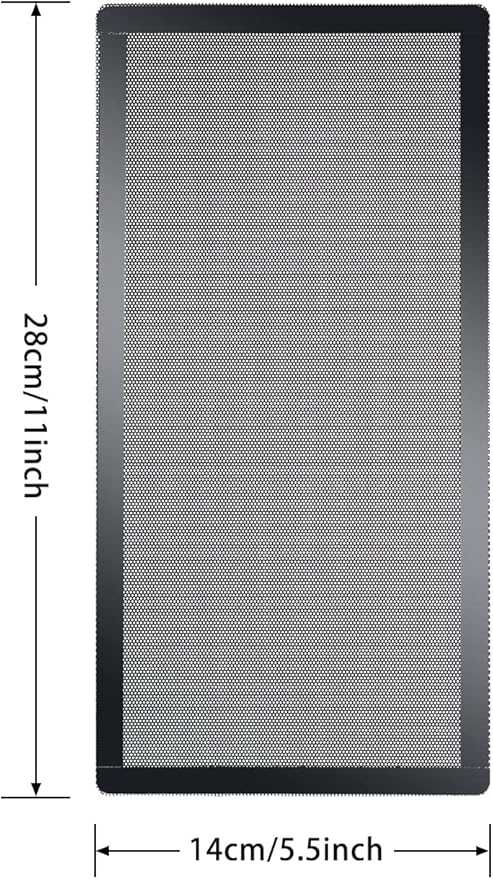 [4 Pack] 280x140mm PC Case Dust Mesh Filter, Magnetic Frame Computer Fan Dust Mesh PC Cooler Filter Dustproof PVC Cover Grills - Black