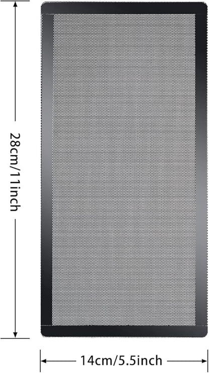 [4 Pack] 280x140mm PC Case Dust Mesh Filter, Magnetic Frame Computer Fan Dust Mesh PC Cooler Filter Dustproof PVC Cover Grills - Black