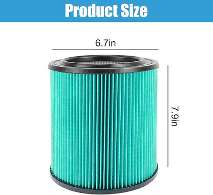 MZY LLC 2 Pack 17912 & 9-17912 Replacement Filter Compatible for Craftsman Shop Vac 5 to 32 Gallon, 3-Layer Pleated 9-17907 Wet/Dry Fine Dust Filter, Part # 17912 & 9-17912