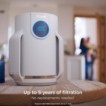 Shark Air Purifier for Home, NeverChange Compact Pro, for Bedroom, Nursery, Home Office, Dorm, HEPA-Exceeding Filter, Captures Pollutants, Pet Dander, Dust, Odor, Smoke, and More, HP072GN, Honeydew