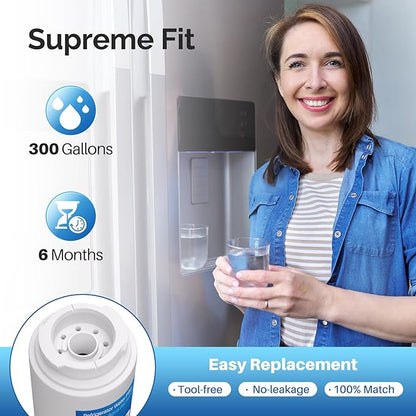 ICEPURE UKF8001Refrigerator Water Filter Replacement for Maytag UKF8001, UKF8001AXX, UKF8001P, Whirlpool 4396395, 469006, EDR4RXD1, EveryDrop Filter 4, Puriclean II, RWF0900A 6PACK
