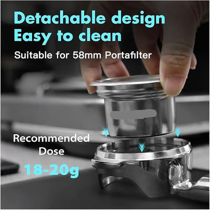 Step-Down Filter Basket Kit, Compatibie For 58mm To 49mm, Bottomless Portable Filter Coffee Accessories
