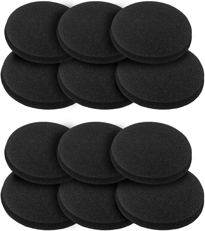 12 Pieces Activated Carbon Compost Bin Filters - 6.7 Inch Extra Thick Indoor Compost Bucket Filter Activated Charcoal Countertop Replacement Bin Filters, Round