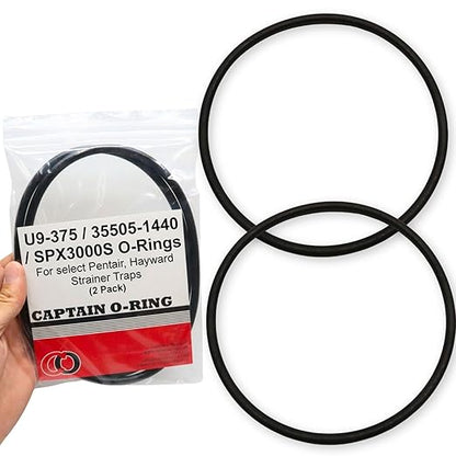 Captain O-Ring – Replacement U9-375/35505-1440 / SPX3000S / O-12 O-Rings for Pentair, Sta-Rite, Hayward Strainer Trap Cover (2 Pack)