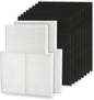 HPA300 Filter Replacement Compatible with Honey-well HPA300, HPA200, HPA100, HPA090 Series Air Purifier, 6 Filter R + 8 Activated Carbon Pre-Filter, Replace #HRF-R3, #HRF-R2, #HRF-R1