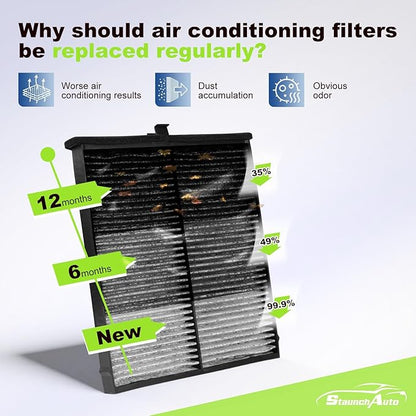 Engine & Cabin Air Filter for 2014-2018 Mazda 3 (2.0L)/ 2014-2018 Mazda 3 (2.5L)/2014-2021 Mazda 6 (2.5L) Air filter for Car Replacement CF11811 CA11259 Automotive Accessories-2 Pack