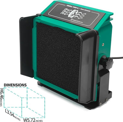 YIHUA 948DQ-I Solder Fume Extractor Fan Solder Smoke Absorber Remover Tiltable Angle with 8 Extra Fan Filters for Soldering Wood Burning and more