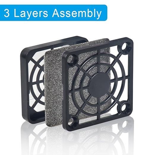 [2 Pack] ELUTENG 40mm Fan Filter Dustproof Cover USB Cooling Ventilator Plastic Grill 40 * 40mm USB Fan Blower Mesh Kit Compatible for DIY 4cm Computer Case Fan Dirt Filtering