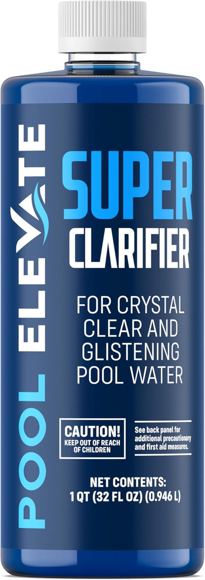 Pool Clarifier Ultimate Clarity Booster - Pool Clarifier for Crystal Clear Water, Fast Acting & Long Lasting, Reduces Cloudiness & Enhances Filter Performance, Safe for All Pools, 32 oz