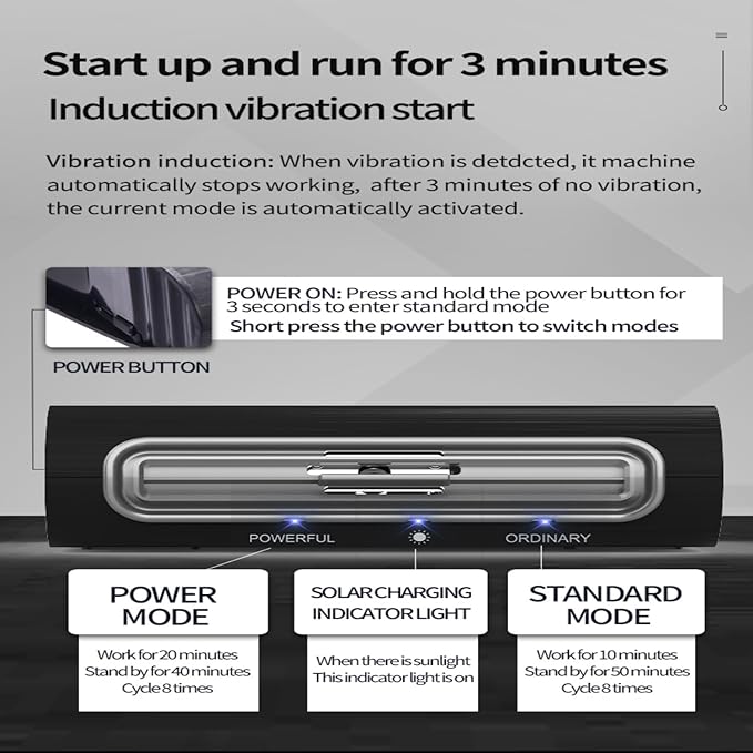 Solar Air Purifier for Car, 2-in-1 USB & Solar Charging, Ozone Ionizer Eliminates Smoke, Pet Odors, VOCs, Filter-Free, Portable for Home Office Travel