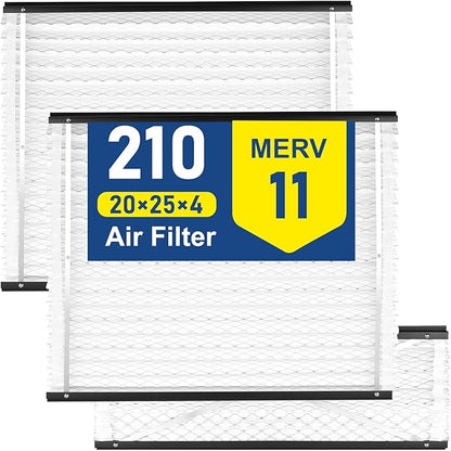 2Pack 210 Replacement Filter Compatible with AprilAire Size: 20x25x4 Whole House Air Purifiers model:1210, 1620, 2210, 2216, 3210, 4200, MERV 11