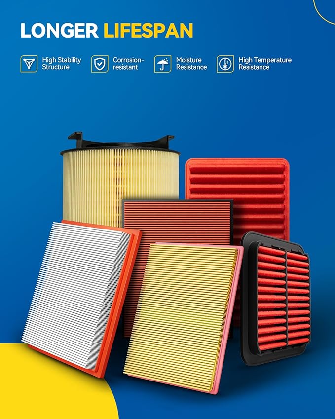 PHILTOP Engine Air Filter, CA12268 Compatible with Audi Q5 2018-2025, A4 Quattro 2017-2025, A5 Sportback, SQ5, A5 Quattro, S5 Sportback, Q5 PHEV, Q5 Sportback, A4 allroad, S4, S5, A4