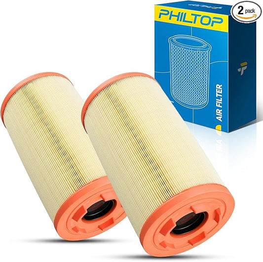 PHILTOP Engine Air Filter, CA11950 2PCS Compatible with Ram ProMaster 1500/2500/3500 2014-2022 V6 3.6L, Engine Protection