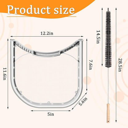 Patelai 2 Pcs 5231el1003b Dryer Lint Filter Replacement with Felt Seal Vent Cleaner Brush Compatible with Kenmore/LG Dryer Lint Screen Replacement Part #1266857, Ap4440606, Ps3527578, Dle2101w