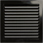 Repa Market 12" x 12" Inch (Inner Dimensions) Galvanized Steel Black Soffit Air Vent Cover - Louvered Square Gable Vent with Mesh Screen - Exhaust/Intake Ventilation Grill - Outdoor Metal Duct Grate