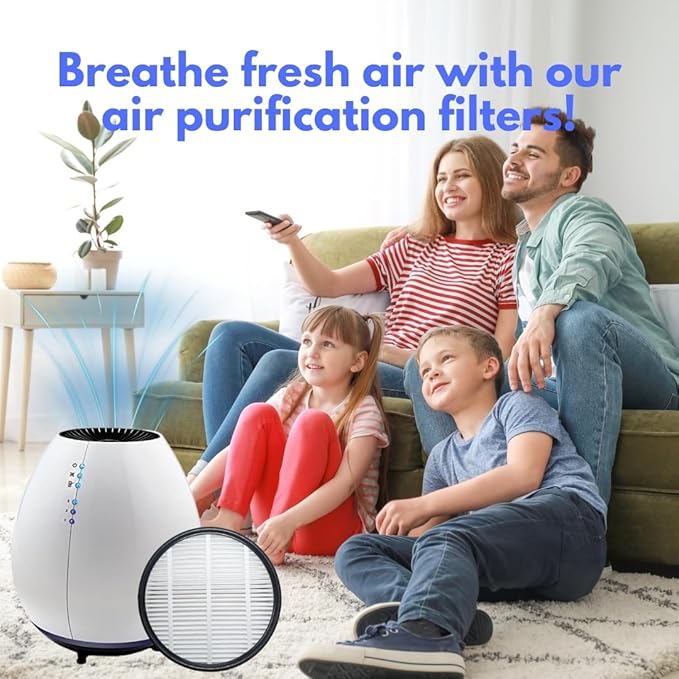 Nispira Filter Replacement for Holmes Egg Air Purifier 360° HAP600B-TU True HEPA Air Intake Removes Dust, Contaminants, 3 Packs