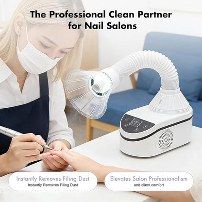 Nail Dust Collecting Machine, Multifunctional Polisher Dust Vacuum Cleaner, Tabletop Dust Collector for Laboratories, Dust Collector Vacuum Cleaner, For Adsorbing the Dust Produced in Daily Polishing