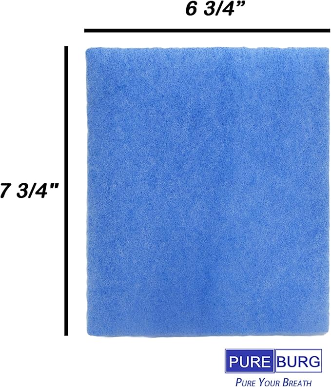 PUREBURG Replacement Dryer Filter Compatible with FUNMAS indoor Dryer Vent,12-Pack 7.8" x 6.8" x 0.75" Dryer Lint Filter