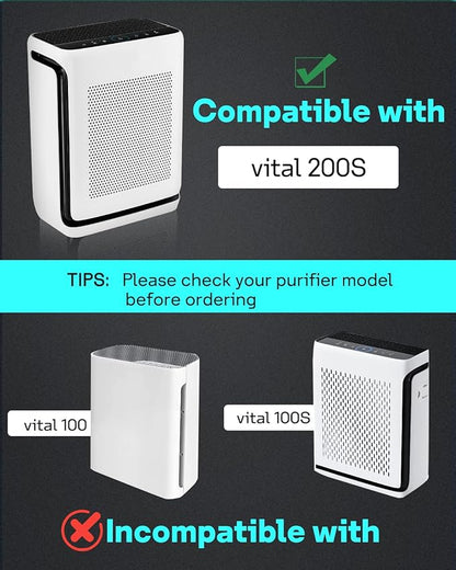 Leemone Vital 200S Replacement Filter, Yellow, 2 Pack
