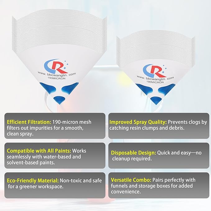 Paint Strainer Dispenser Kit System with Small Strainers 850pcs and Large Strainers 180pcs