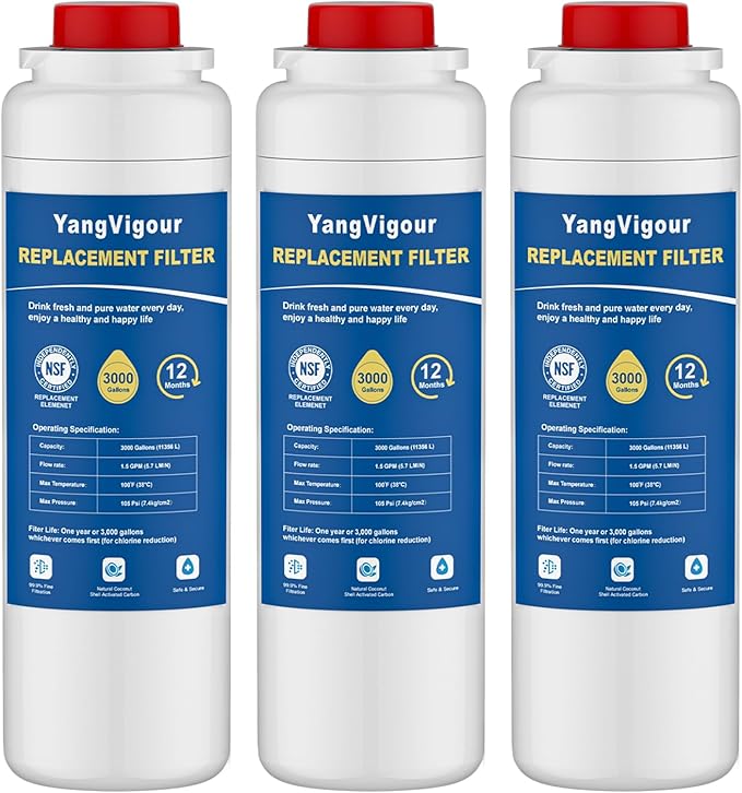 Water Filter Replacement Compatible with Elkay 51300C Water Filter, Compatible with EzH2O Filter, 51299C, 55898C, High Capacity 3000 Gallon (3 PACK)