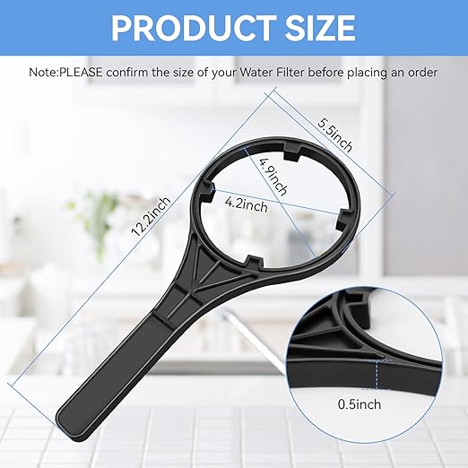 150295 SW-2 Water Filter Housing Wrench - 4.9 inch ID, Big Blue Filter Wrench Fits for Pentair Pentek/Everpure 4 3/4″ Standard Housings, American Plumber #152037/ww34, 10"x2.5" and 20"x2.5" Housings