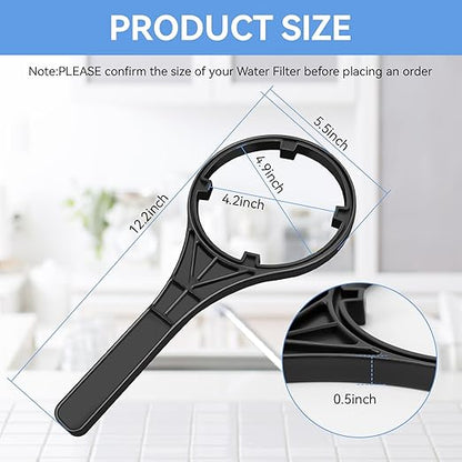 150295 SW-2 Water Filter Housing Wrench - 4.9 inch ID, Big Blue Filter Wrench Fits for Pentair Pentek/Everpure 4 3/4″ Standard Housings, American Plumber #152037/ww34, 10"x2.5" and 20"x2.5" Housings