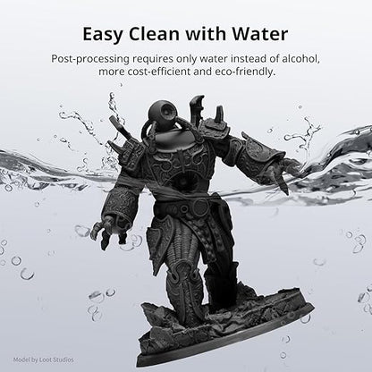 ANYCUBIC Water Washable 3D Printer Resin 2.0 Bundle, 405nm High Precision UV-Curing 3D Resin, Low Shrinkage Photopolymer Resin for LCD Resin 3D Printer (4Packs*1kg Black, 4kg in Total)