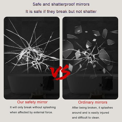 Smart Lighted Bathroom Mirror for Wall，Bathroom Mirror with LED Lights，Lighted Bathroom Makeup，Waterproof，Shatterproof，with Touch Sensor/Dimming/Demister pad(H50*W70cm/H19.7*W27.6IN)