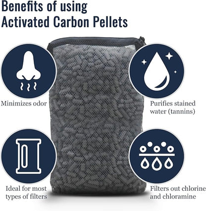 SunGrow 10 oz (300g) Activated Carbon, for Cat Litter Box Deodorizer, Remove Urine Odor, Filter Media Large Pellets for Filtration, Saltwater & Freshwater Fish Aquariums, Air Purifier