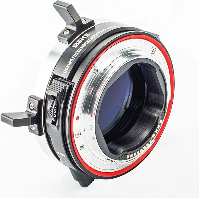 Meike MK-EFTR-C Drop-in Filter VND and Clear Filter Metal Auto-Focus Mount Adapter for Canon EF to Canon EOS R Series Cameras