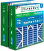 Filterbuy 20x25x6 Air Filter MERV 13 Optimal Smoke & Allergy Defense (2-Pack), Pleated HVAC AC Furnace Filters for AprilAire Space-Gard 201, 2200, 2250, & Lennox (Actual Size: 19.75 x 24.25 x 6.00)