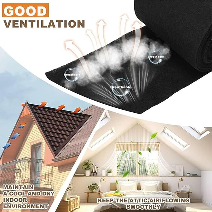Roof Vent - Attic Mesh for Airflow Control | Ventilation Roll Filter Barrier with Breathable Grid Material & Cut to Fit Installation Design for Shed, Garage, Greenhouse and Cabin Protection