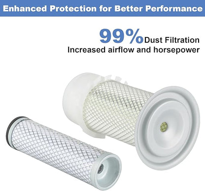 M802606 AF3036 Outer Inner CH12881 UC11955 Air Filter fits for Donaldson P814723 Compatible with Fleet Guard AF4758KM Compatible with John Deere Tractor 870 770 790 970 1070 1050