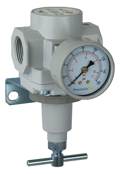 PneumaticPlus SAR Series T-Handle Compressed Air Pressure Regulator (1" NPT)
