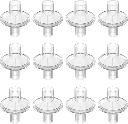 12-Pack CPAP Filters, Universal CPAP Inline Filter for CPAP and BiPAP Machines, Compatible with ResMed & Dreamstation Size 22mm & 25mm CPAP Tube, CPAP Supplies