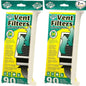 Vent Filters - Pack of 48 | Traps Dirt, Dust, Smoke, Pollen Size Particles | Provides Fresh, Filtered Air for Bathrooms, Bedrooms, Kitchen, Family Rooms.