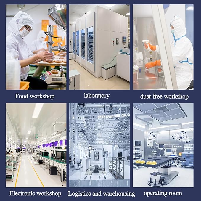 HEPA H14 Filtration Laminar Flow Hood,FFU,Updated Fan Filter Unit, Laminar Air Flow Hood (22.6”x22.6”110V), 100/ISO Class 5 Cleanliness, for laboratory/clean rooms/Mushroom with Safety Lock