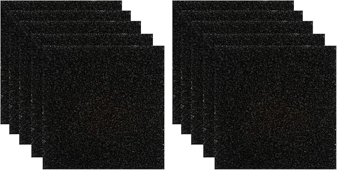 10 Pack Smoke Fume Absorber Filter, Activated Carbon Solder Fume Extractor Filters Solder Extractor Filter for Hakko/Xytronic/Aoyue Smoke Absorber (5 1/8” 5 1/8” 3/8”)
