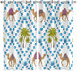 2 Panel Kitchen Cafe Curtains, Camels Palm Trees Sunlight Filtering Nature Air Through, Home Decor Window Covering Tier Curtains for Living Room 104W x 84L inch Tropical Desert Animal Plants Polka Dot