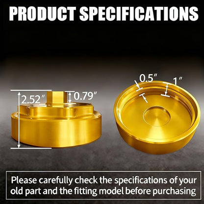 iFJF 68065612AA Fuel Filter Housing Cover Cap Replacement for 2011-2024 Ram 6.7L 2500 3500 4500 5500 2010 DODGE RAM 2500 3500 PICKUP DODGE RAM 4000-5000 Cummins Diesel Engine Billet Aluminum (Gold)