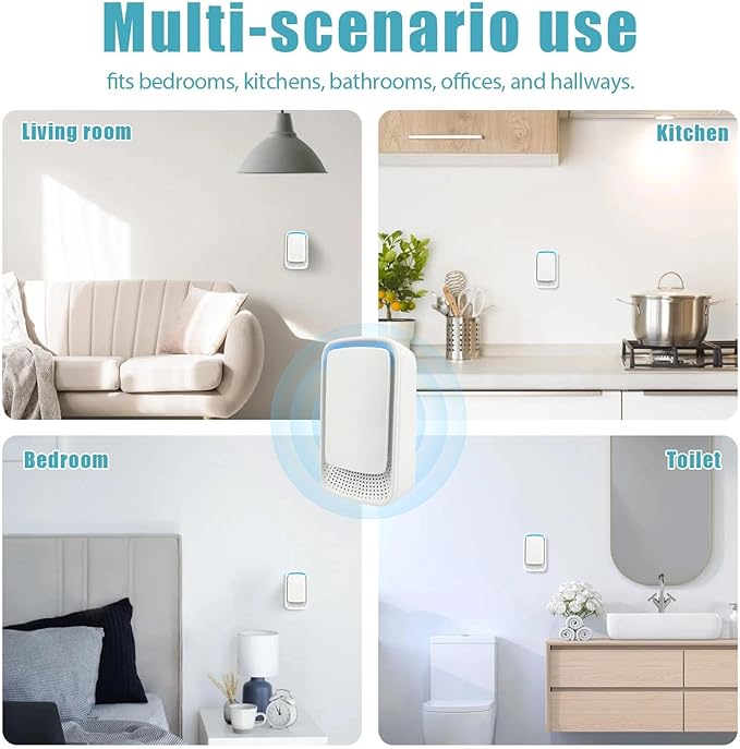 4 Pack Plug In Air Purifier, Negative Ion Filtration System, Quiet Ionic Air Purifiers for Home Bedroom, Mini Portable Air Filter for Kitchen, Basement, Odor, Pets Smell