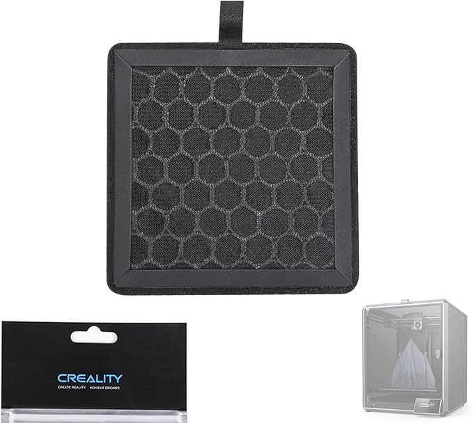 Creality K1 Max Activated Carbon Air Filter_101×101×15_1, Original Air Purifier Filter Replacement Parts, 3D Printer Accessories
